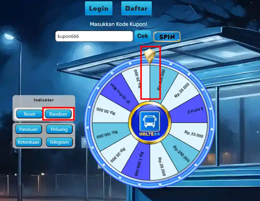 langkah kedua wheel Halte66