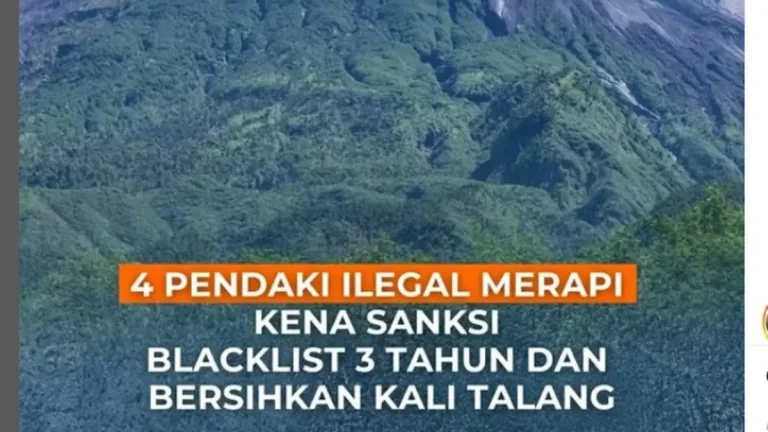 Pendaki Ilegal Tertangkap di Gunung Merapi, Dihukum Bersihkan Kali Talang