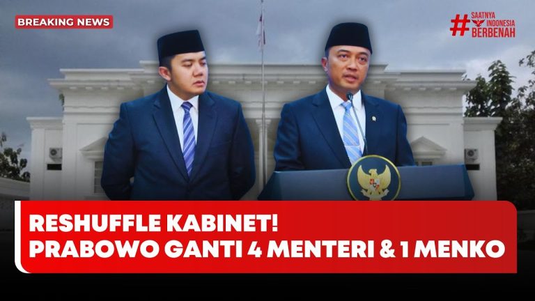 Pengumuman Reshuffle: Prabowo Ganti Empat Menteri dan Satu Menko